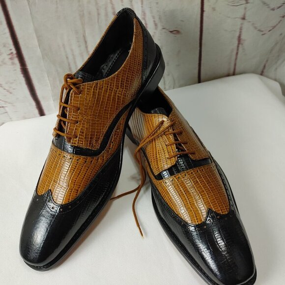 Stacy Adams Memory Foam Reptile Animal Print Two Tone Dress Shoes Size 15 NWOT main image 9
